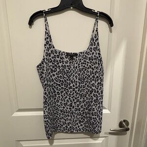 Banana Republic Black and White Leopard Camisole